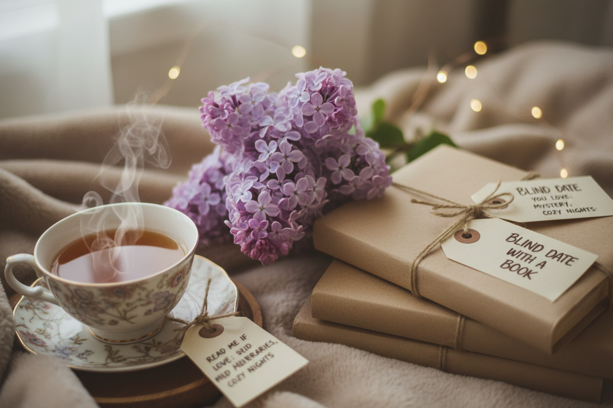 Blind Book date image, photo un lilas en beige